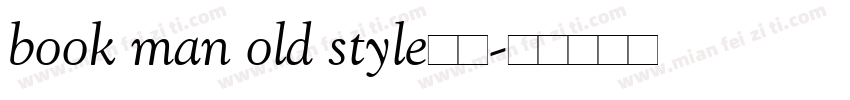 book man old style字形字体转换